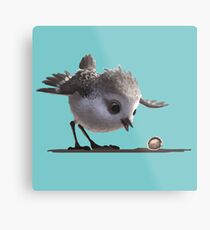 Water-colored Brushed Sandpiper Metal Print