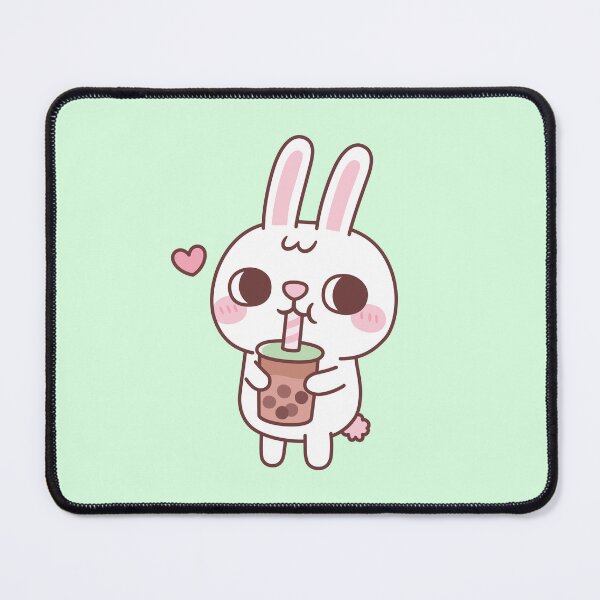 Item preview, Cute Little White Rabbit Loves Drinking Bubble Tea designed and sold by rustydoodle.