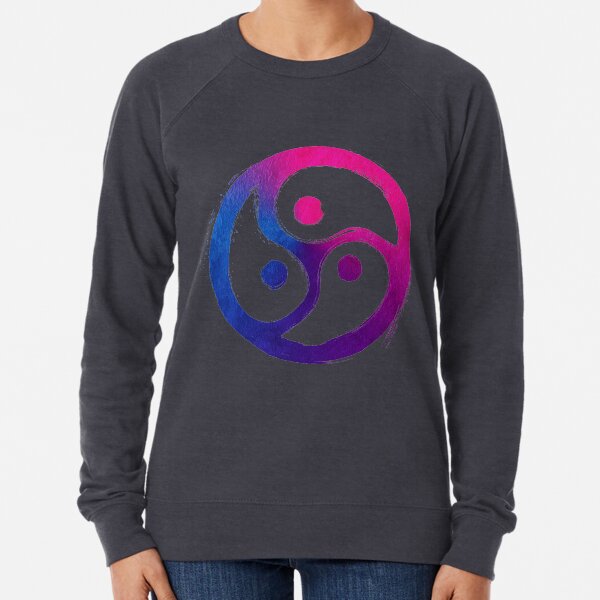 BDSM Triskelion Bisexual Pride Lightweight Sweatshirt