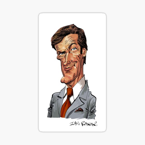 Roger Moore Sticker For Sale By Ianbakertoons Redbubble