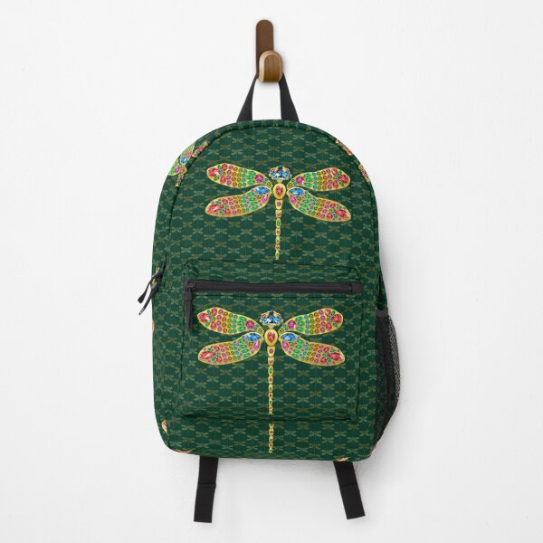 Item preview, Emerald Forest Bejewelled Dragonfly: Luxury Gold & Gemstone Art designed and sold by Art-PraveenRai.
