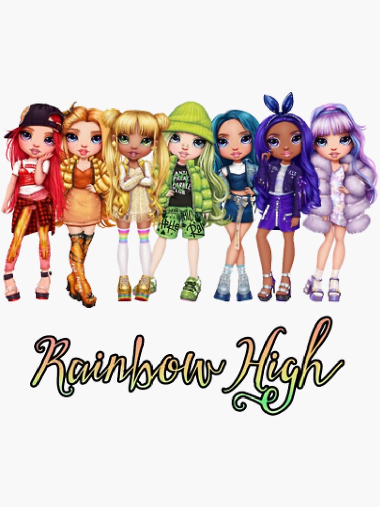 "Rainbow High Dolls Characters" Sticker for Sale by rajnagar1107