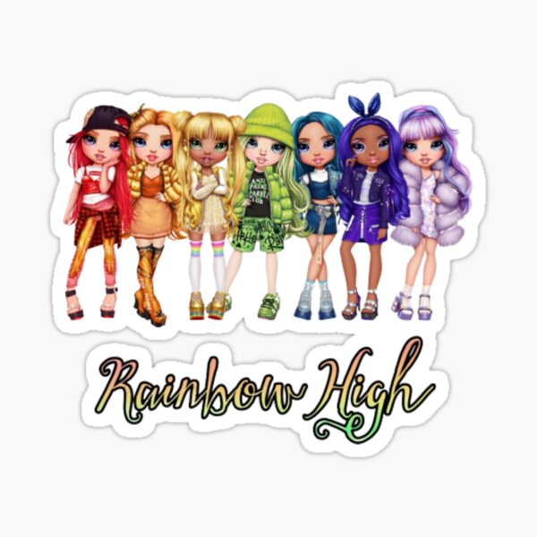 Rainbow High Dolls Characters Sticker for Sale by PrintHubPro