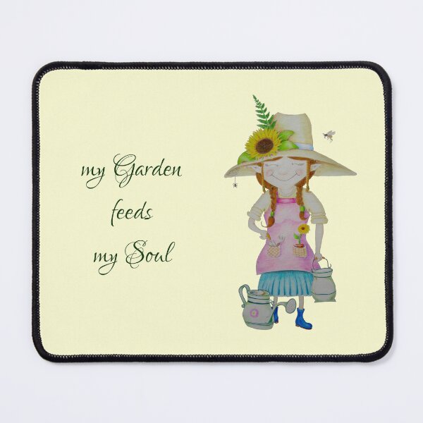 Item preview, cute gardener - My Garden feeds my Soul - Gnome Daireann designed and sold by Connys Colorful World.