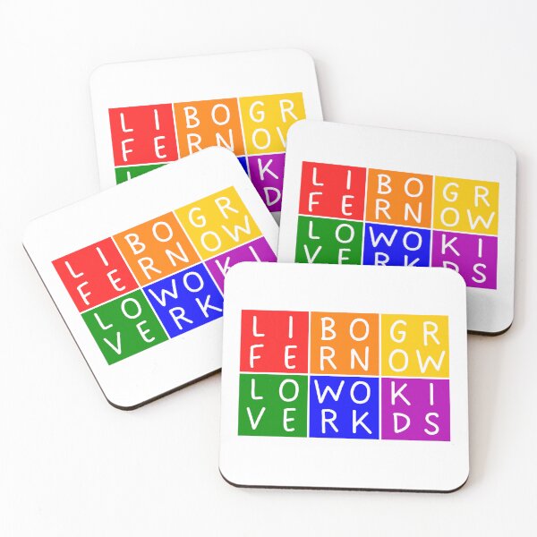 Item preview, Rainbow Life  - 3x2 Squares - Basic colors rainbow message designed and sold by RainbowWordLand.