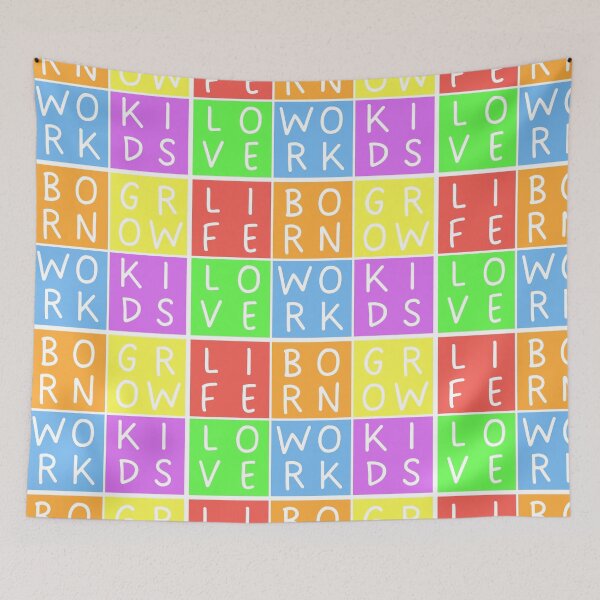 Item preview, Rainbow Life  - 3x2 Squares - Pastel colors rainbow message designed and sold by RainbowWordLand.