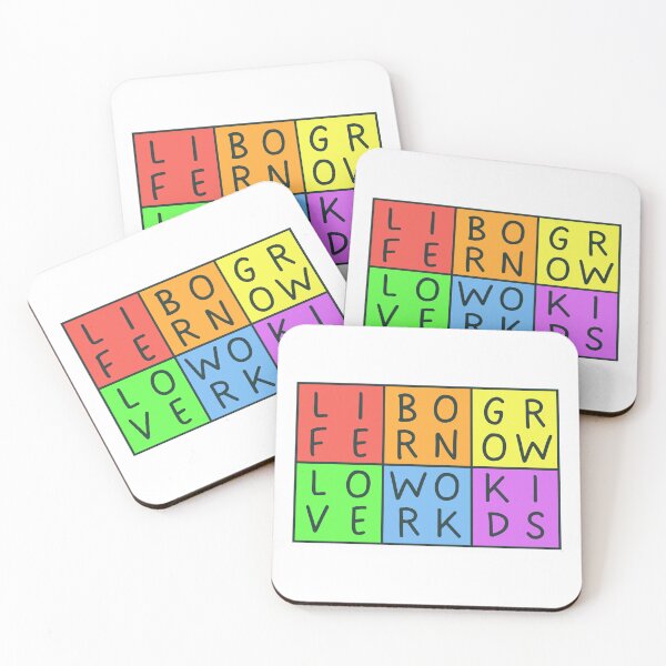 Item preview,  Rainbow Life  - 3x2 Squares - Grey text - Pastel colors rainbow message designed and sold by RainbowWordLand.