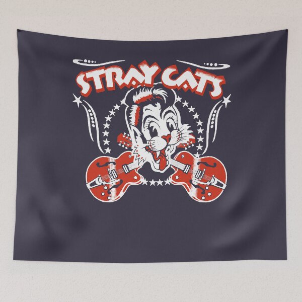 Item preview, Navy 80s band 1983 stray cats designed and sold by BrittaSchwab.