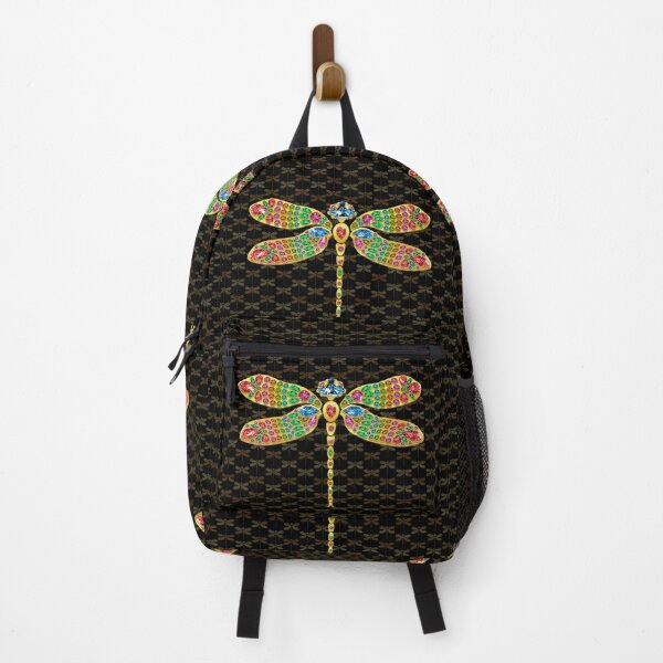 Item preview, Midnight Noire Bejewelled Dragonfly: Luxury Gold & Gemstone Art designed and sold by Art-PraveenRai.