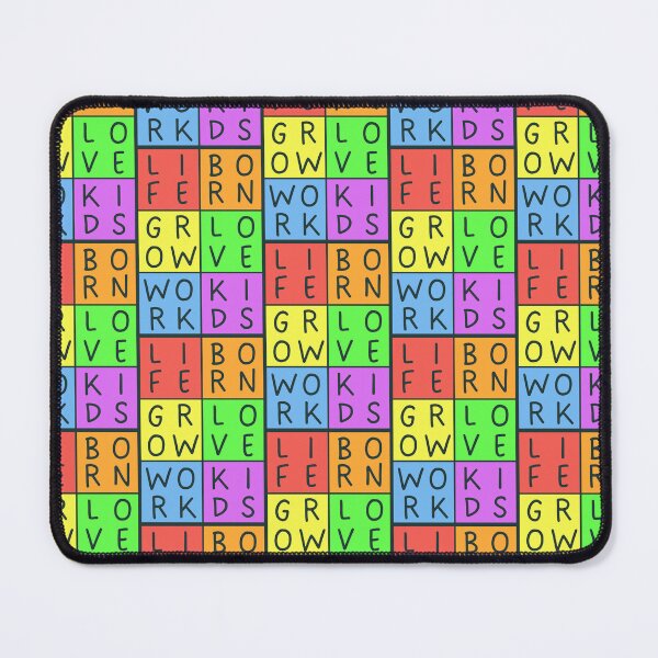 Item preview, Rainbow Life: Born, grow, work, love, kids - 2x3 Squares - Gray text - Pastel colors rainbow quote designed and sold by RainbowWordLand.