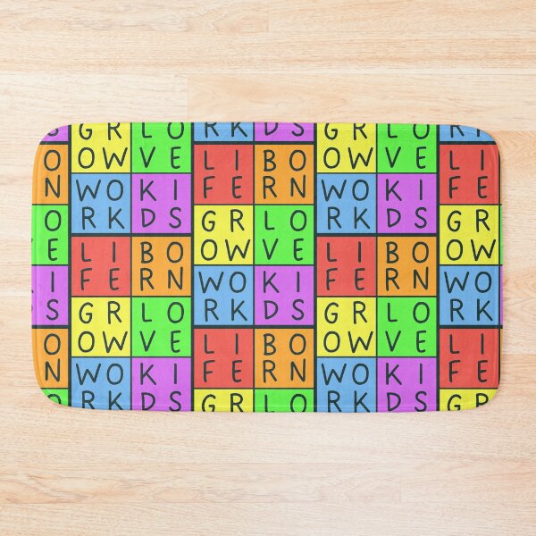Item preview, Rainbow Life: Born, grow, work, love, kids - 2x3 Squares - Gray text - Pastel colors rainbow quote designed and sold by RainbowWordLand.