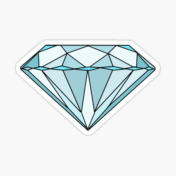 Blue Diamond Stickers Redbubble - minecraft dimond decal robloxs