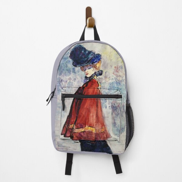 Item preview, Elegant in red cape (1890-1900) by Henry Somm designed and sold by see-the-fox.