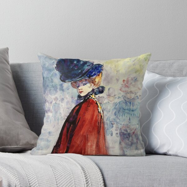 Item preview, Elegant in red cape (1890-1900) by Henry Somm designed and sold by see-the-fox.