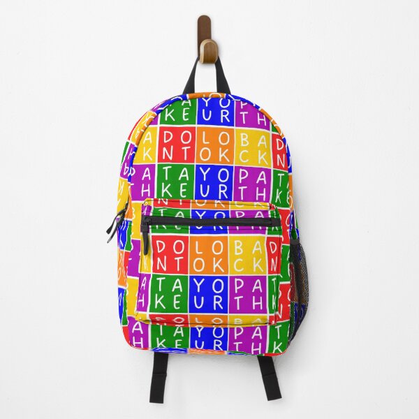 Item preview, Don't look back, take your path - 3x2 Squares - Basic colors rainbow designed and sold by RainbowWordLand.