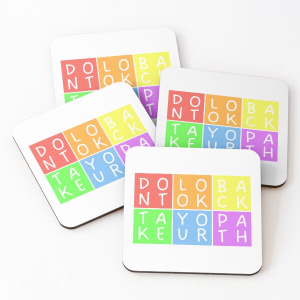 Item preview, Don't look back, take your path - 3x2 Squares - Pastel colors rainbow designed and sold by RainbowWordLand.