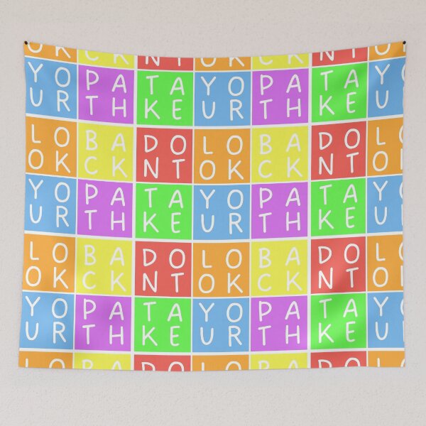 Item preview, Don't look back, take your path - 3x2 Squares - Pastel colors rainbow designed and sold by RainbowWordLand.