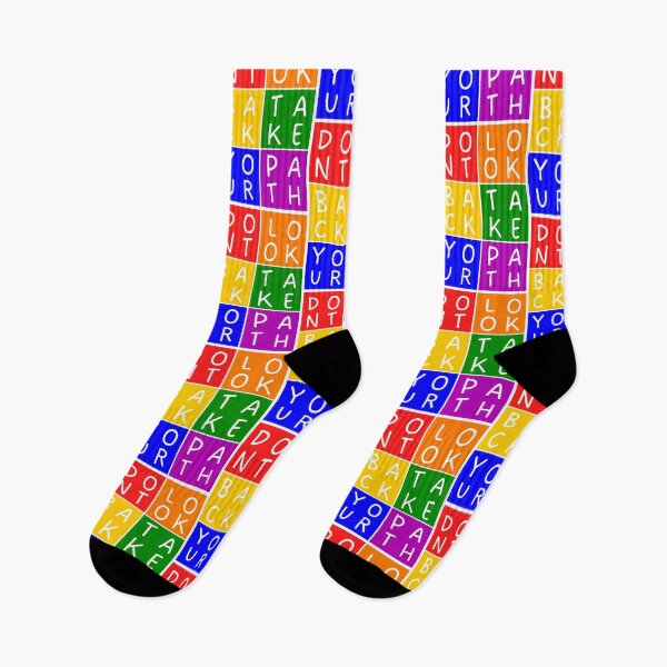 Item preview, Don't look back, take your path - 2x3 Squares - Basic colors rainbow quote designed and sold by RainbowWordLand.