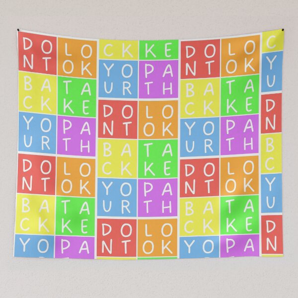 Item preview, Don't look back, take your path - 2x3 Squares - Pastel colors rainbow quote designed and sold by RainbowWordLand.