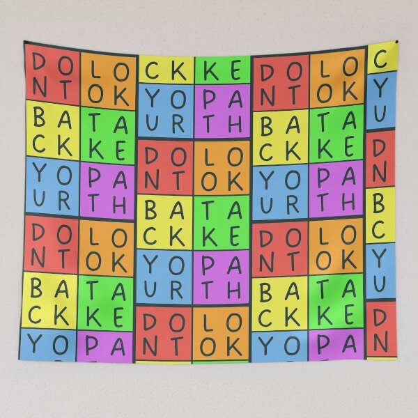 Item preview, Don't look back, take your path - 2x3 Squares - Gray text - Pastel colors rainbow designed and sold by RainbowWordLand.