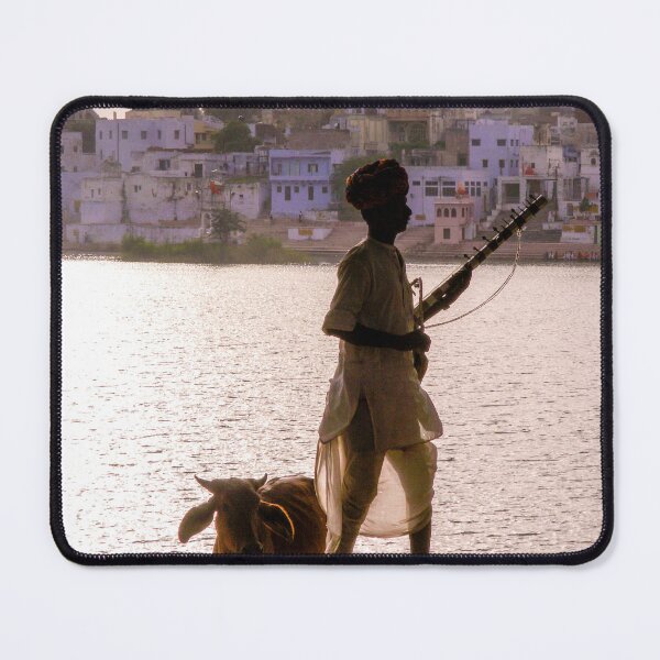Item preview, Musician on Pushkar Lake designed and sold by indiafrankk.