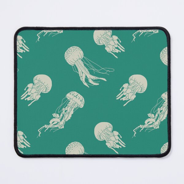 Item preview, Teal Jellyish Seamless Pattern designed and sold by Maygetsu.