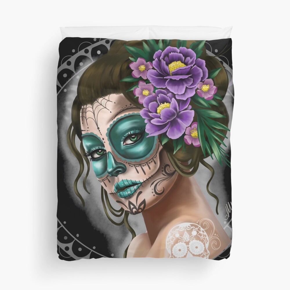 Discover Day of the dead girl Duvet Cover