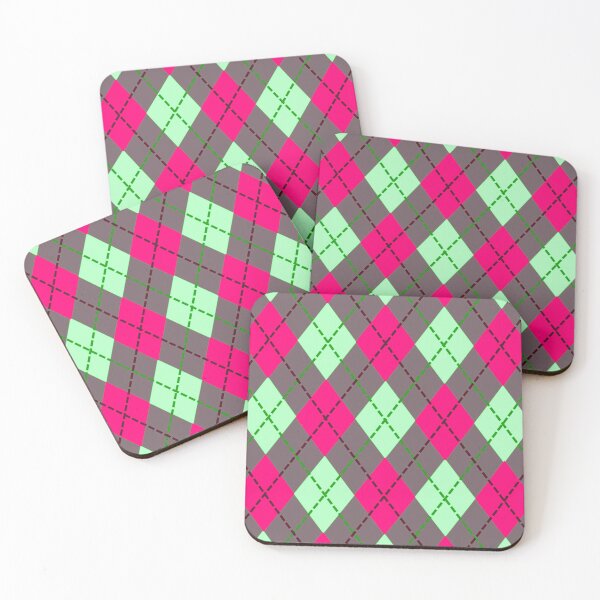 Item preview, Argyle Pattern - Red, Spearmint and Chocolate Brown designed and sold by TotallyRetroArt.