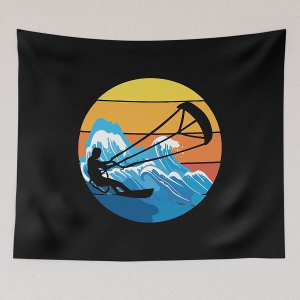 Item preview, Kitesurfing Kiteboarding Kiteboarder Kitesurf Vintage Retro designed and sold by TastefulTees.