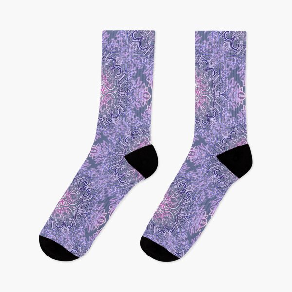 Item preview, Deep Purple and Pink Textured Folk Art Doodle designed and sold by micklyn.