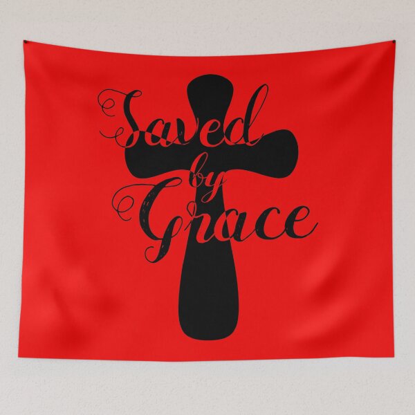 Item preview, Saved by Grace Christian Cross designed and sold by Alondra.