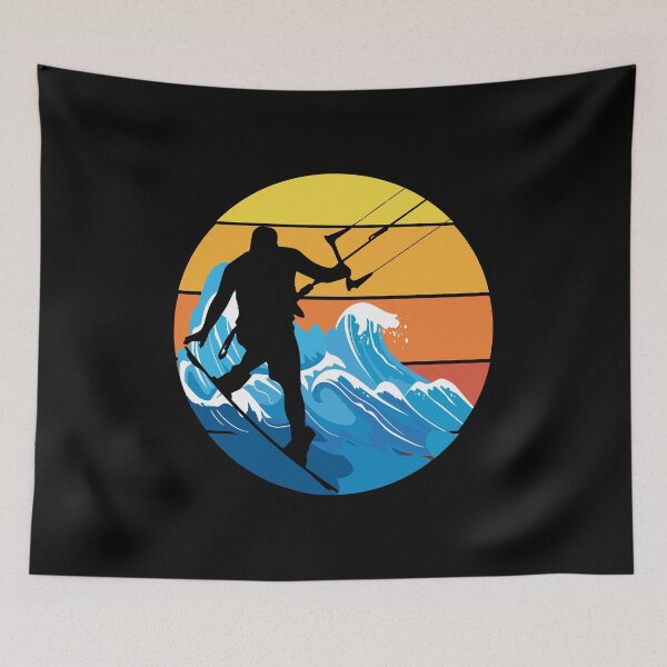 Item preview, Kitesurfing Kiteboarding Kiteboarder Kitesurf Vintage Retro designed and sold by TastefulTees.