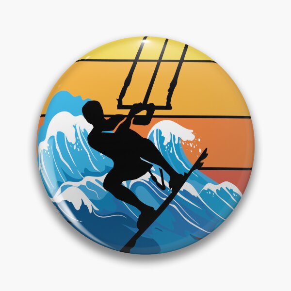 Item preview, Kitesurfing Kiteboarding Kiteboarder Kitesurf Vintage Retro designed and sold by TastefulTees.