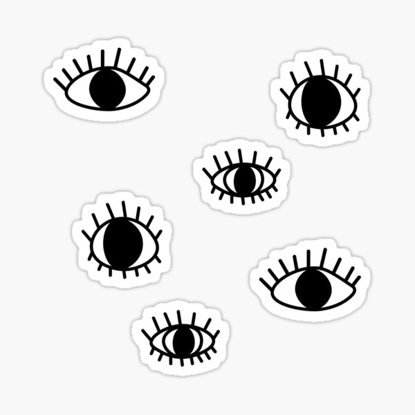Doodle eyes Sticker