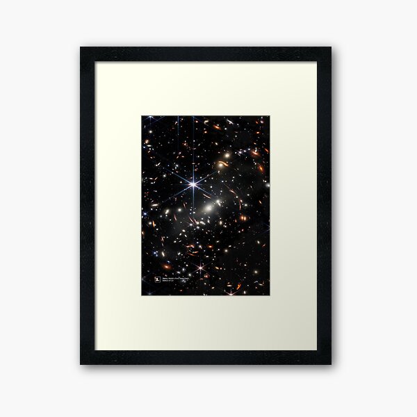 James Webb's First Deep Field (James Webb/JWST) — space poster Framed Art Print
