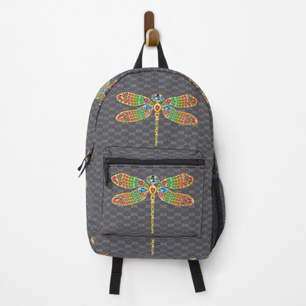 Item preview, Bejewelled Golden Dragonfly: Royal Gemstone Jewel Art on Slate designed and sold by Art-PraveenRai.