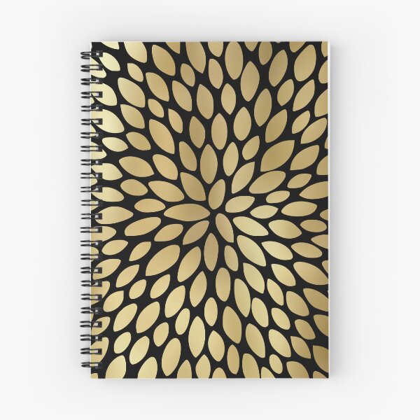 Artikelvorschau, Floral Bloom in Black and Gold entworfen und verkauft von meggydesigns.