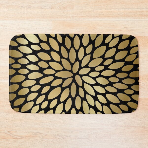 Artikelvorschau, Floral Bloom in Black and Gold entworfen und verkauft von meggydesigns.