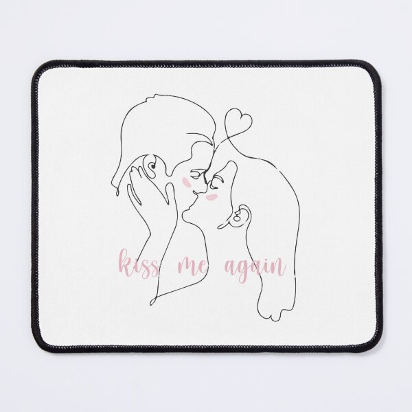 Item preview, kiss me again cute gift for couples one line art designed and sold by yxmi21.