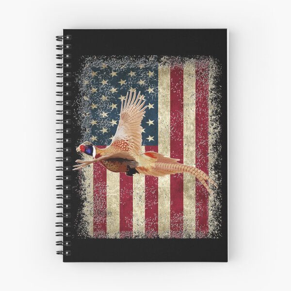 Item preview, Pheasant Hunting, American Flag Ringneck Pheasant Flying Design designed and sold by LifeCrush.