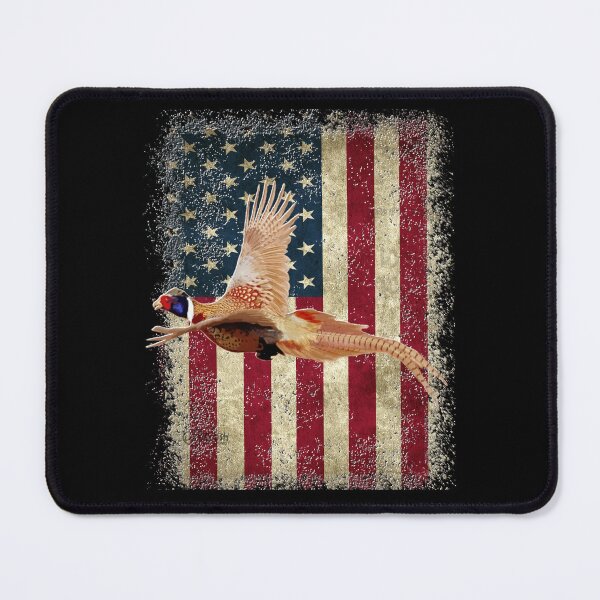 Item preview, Pheasant Hunting, American Flag Ringneck Pheasant Flying Design designed and sold by LifeCrush.