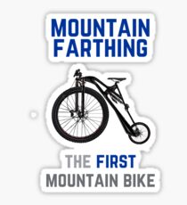 The First Mountain Bike: the mountain farthing Sticker