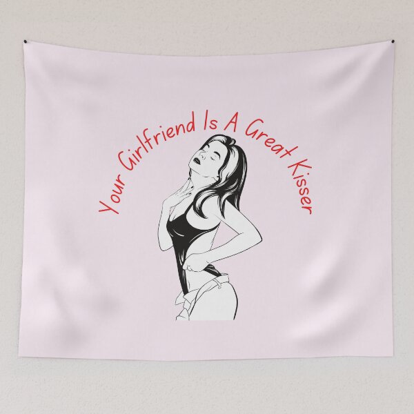 Item preview, your girlfriend is a great kisser essential t-shirts, naughty t-shirts, kiss me again t-shirts designed and sold by BLUE  bubble.