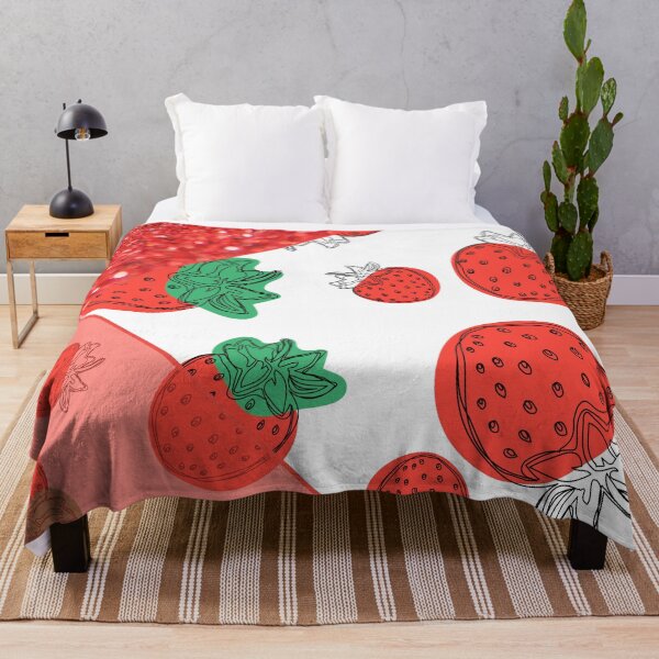 Item preview, red glitter strawberry summer pattern designed and sold by Beeroclock.