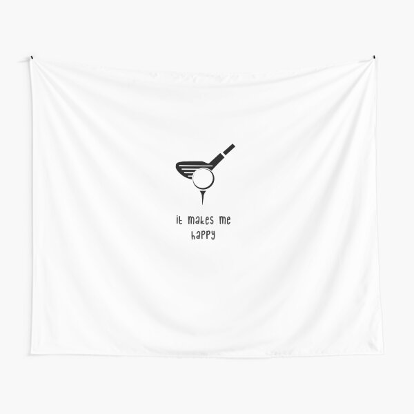 Golf-It Makes Me Happy Tapestry