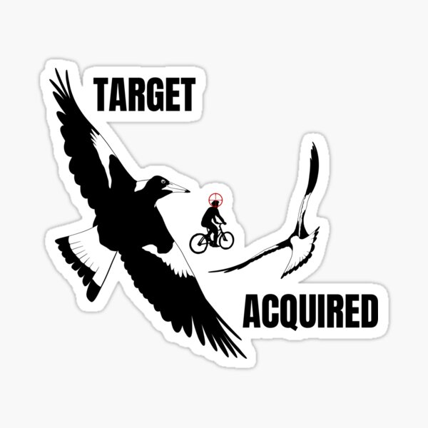Item preview, Target acquired! Funny swooping season magpies designed and sold by aussiemaggieluv.