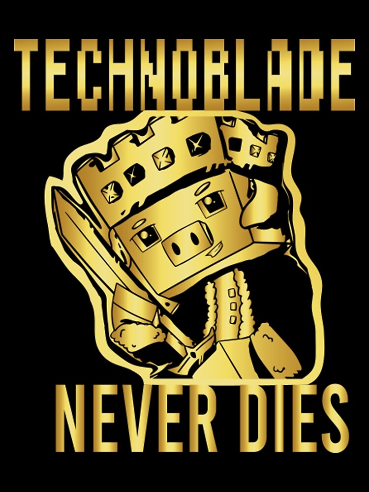 "Technoblade Never Dies Golden" Poster for Sale by JoannaAsia Redbubble