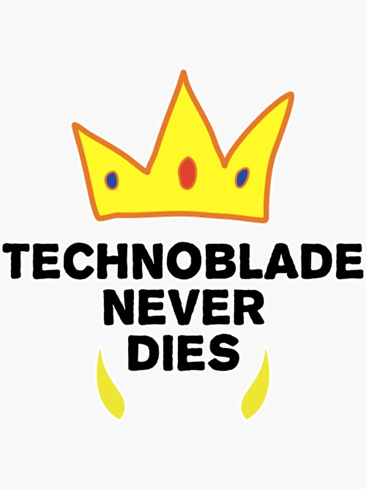 Technoblades crown  Sticker for Sale by Fallenart