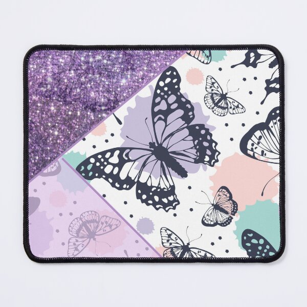 Item preview, purple glitter romantic butterfly pattern designed and sold by Beeroclock.