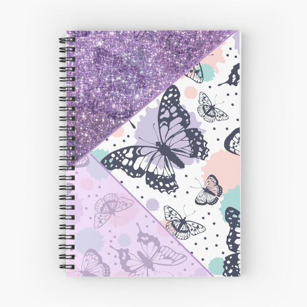 Item preview, purple glitter  romantic butterfly pattern designed and sold by Beeroclock.